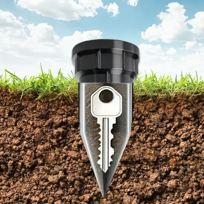 Garden Key Hider, Realistic Underground Watering Can Key Safe, No Battery Needed, Durable Plastic for Outdoor Garden Security