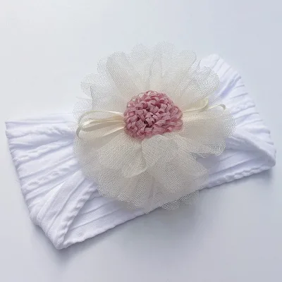 Hot European and American Baby Floral Headband With Mesh Patterned Baby Headband