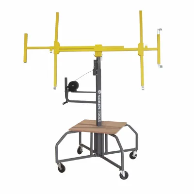 2025 New Panel Lift Drywall Lift 75 Degree Tilting Adjustable 1.44 to 3.35m 130Lbs Capacity Portable Ceiling Panel Hoist