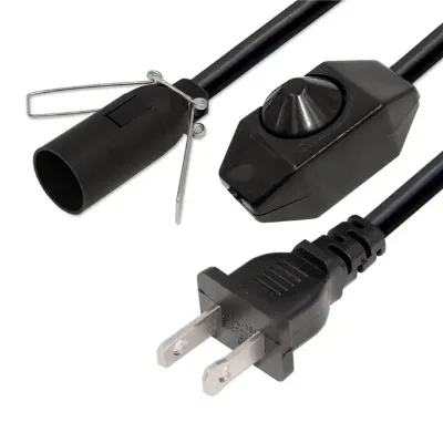 Spt-1 Spt-2 18Awg 220 Volt And Replacement Set Wire Clip Lead Power Cord With Switch Salt Lamp
