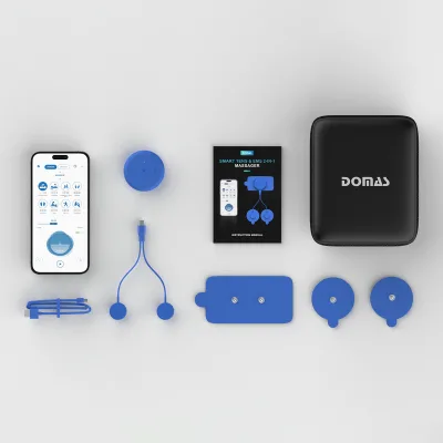 Mini Wireless TENS Massager APP Custom Adjustable Mode Rechargeable APP Connected TENS Device Full Body Relaxatio