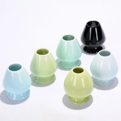 Chasen Stand Matcha Accessory Chasen Holder Hyakumoto-ritsu Chasen Tray Storage Rack Ceramics Japanese Style for Tools