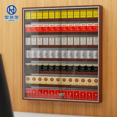 Aluminum Cigarette Display Cabinet Supermarket Lockable Aluminum Smoking Cabinet