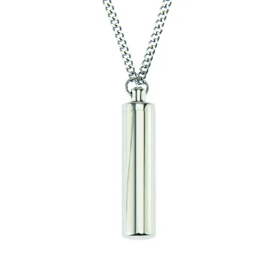 2025 Pet Cat Dog Cremation Urn Pendant Titanium Steel Minimalist Perfume Pendant Memorial Ashes Storage Bottles Necklace