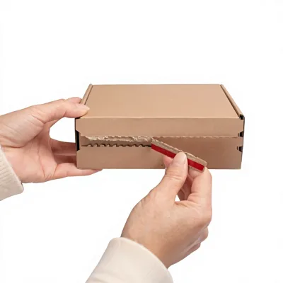 Zipper Foldable Airplane Box Stock Extra Hard Clothing Large Flat Box Packing Express Jewelry Small Tear-off Printed Logo
