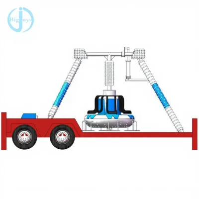 Mobile Mini Pendulum Thrill Ride 380V Voltage Trailer Type Outdoor Carnival Play Equipment Custom Painting for Fair Business