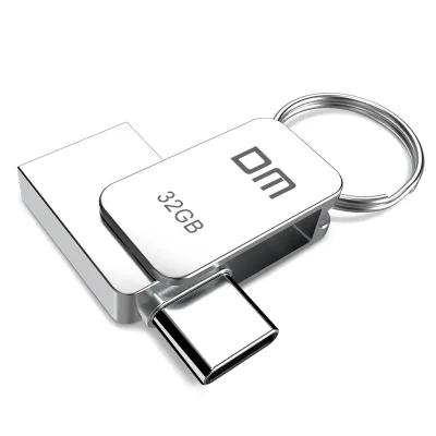 Dual Interface USB3.2 Type-C Flash Drive 360° Rotatable Metal Drive Keychain Design Phone PC Dual Use Memory Stick32GB-128GB