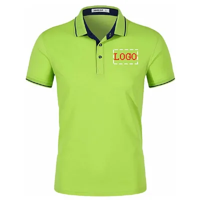 Custom Logo Printing 100% Polyester Polo Shirts Quick Dry Work Uniform Short Sleeve Breathable Polo Shirts