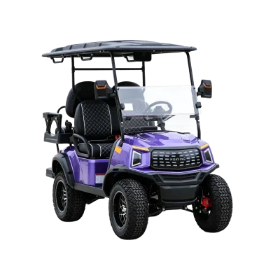 2026 Premium Lifted All Terrain Golf Cart with Lithium Battery Advanced Suspension Hydraulic Disc Brakes EM Park 4 Seats