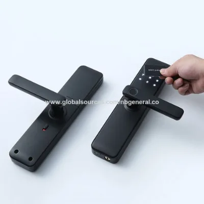 Keypad Door Lock with Handle Fingerprint Electronic Deadbolt Door Lock Smart Door Lock Compatible with APP