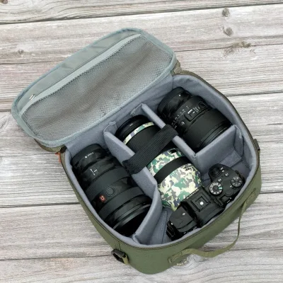 Premium Quality Professional Compact Camera Bag Polyester Waterproof Lightweight Shockproof Unisex Vintage Style Storage