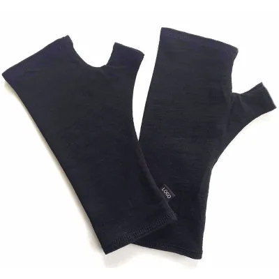 Custom Winter Liner Mitten Wool Half-finger Fingerless Gloves Handsleeve
