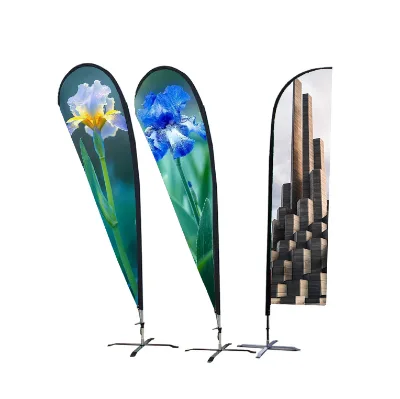 Outdoor Cheap Promotional Swooper Flags Advertising Custom Printed Polyester Teardrop Banner Flag Waterproof UV Resistant