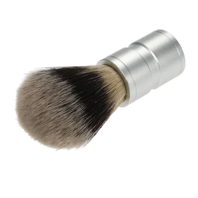 Zinc Alloy Metal Handle Shaving Brush Professional Hair Salon Tool, with Nylon Hair for Barber Use Men Brush