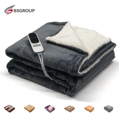 RoHS Approval 220-240v Heated Blanket Extra Big 200x220cm Electronic Warming Blanket