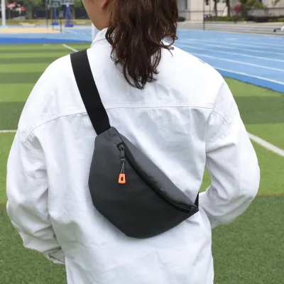 Waist Bag Wholesale New Polyester Oxford Waterproof Chest Bag Outdoor Sports Running Phone Bag Multi-functional Portable Zipper