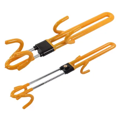 Portable Car Steering Wheel Brake Lock Security Anti-theft Iron Heavy Duty Double Hook Lock Cars Universal Wheel Accessories