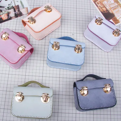 Custom Genuine Leather Coin Purse Handmade Diy Wallet Cowhide Creative Coin Purse Fashion With Different Colors