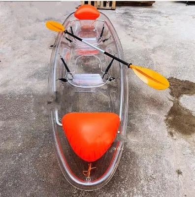 High Strength Polycarbonate Clear Boat 6mm Sheet Two Adults 200KG Max Load Transparent Canoe