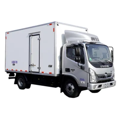 129hp Small Freezer Refrigerated Trucks Fiberglass Color Plate Refrigerator Van Room Truck with Thermo King Refrigerating Unit