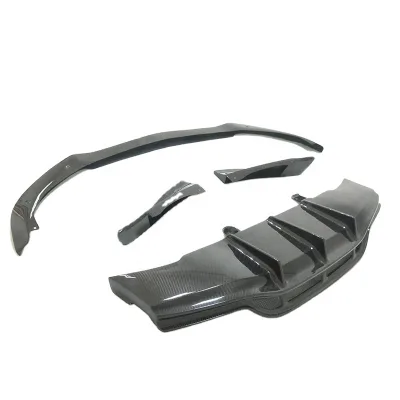 Carbon Fiber Body Kit for MB W205 C63  PSM Style Front Lip Spoiler and Rear Diffuser