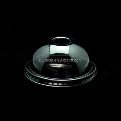 PET 98mm Dome Lid with Round Hole for Straw TAQUERIA CUP