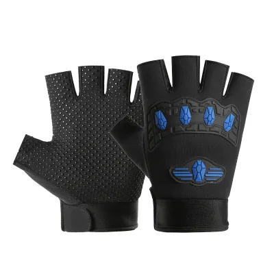 Motorcycle Riding Steel Half Finger Gloves Men's and Women's Outdoor Sports Fitness Mountaineering protection Hard Shell Gloves