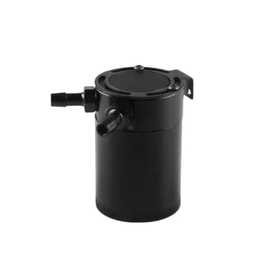 Universal Aluminum 3/8" NPT 2 Port Oil Catch Can With Baffle Petrol Diesel Turbo Tank Reservoir