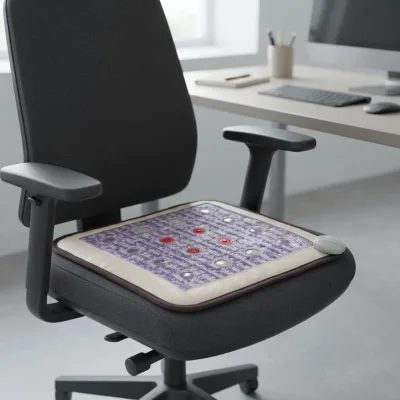 Mini Heating MAT Physical Therapy Equipment Amethyst Natural Crystal Seat Pad Massage Cushion