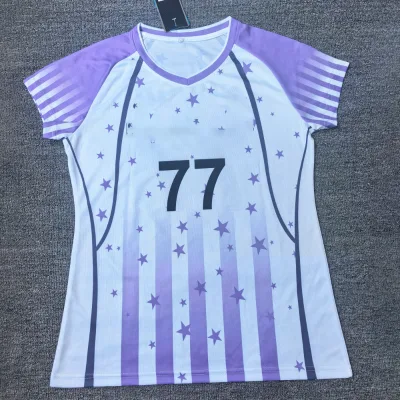 Custom Wholesale Sublimation Logo Jersey  Sublimated Team Short Sleeves Shirts Women Volleyball Uniform Jersey