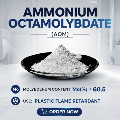 High Purity 99.5% Ammonium Octamolybdate AOM CAS 12411-64-2 Fine Powder Smoke Suppressant PVC FR ISO REACH AYT Brand 25kg/bag