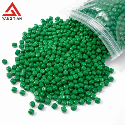 Eco-friendly ROHS Green PE/PP Plastic Masterbatch High Concentration UV Resistance Acid/Alkali Resistance Good Food Film Molding