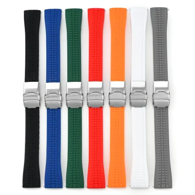 Advanced Silicone  Replacement Strap for Men and Women With Stainless Steel Buckle Strap