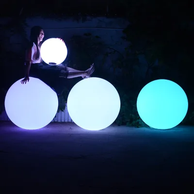 Inductive Charging Color Changing Orb / Waterproof Swimming Pool LED Mood Floating Illuminated Swimming Pool Ball Light