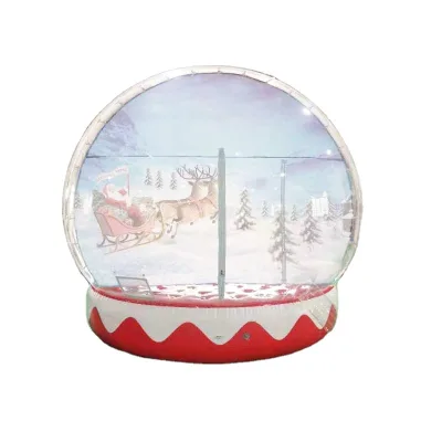 Christmas Decoration Clear Inflatable Dome Bubble Tent Inflatable Snow Globe with Snow Inflatable Snow Globe Photo Booth
