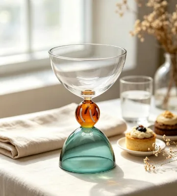 Wholesale Customized Colored Champagne Coupe Glasses Martin Glass for Bar Party