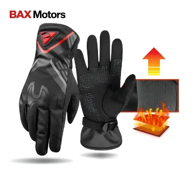 Winter Thermal Waterproof Breathable Motorbike Gloves Ergonomic Lightweight Sport Fit Microfiber Anti-slip Palm Touch Outdoor