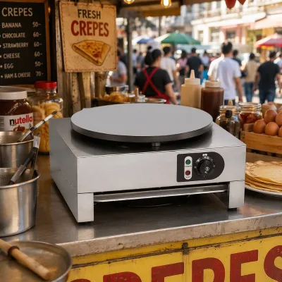 Small Pancake Machine Electric Gas Powered Pancake Machine Single Pot Double Pot Pancake Making Machine