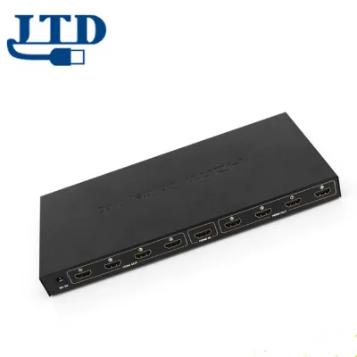 OEM Cheap 1080P Video Audio Splitter Amplifier Repeater 8 Way HD Adapter Hub 3D 1x8 Splitter for HDTV Monitors Projectors
