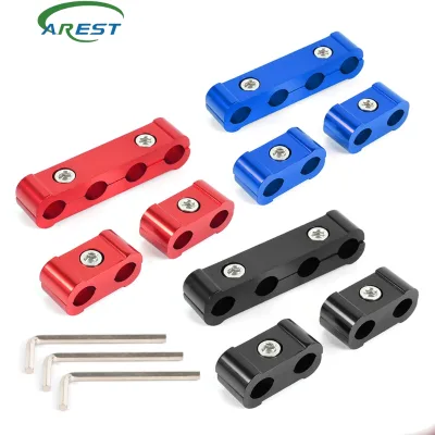 Three-piece set for car modification: wire clamp, ignition wire separator fixing clamp, three-piece set for spark plug wire
