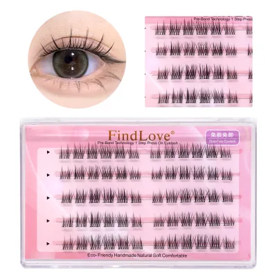 No Glue Needed Self Adhesive Lashes Press on Lash Cluster Eyelash Clusters