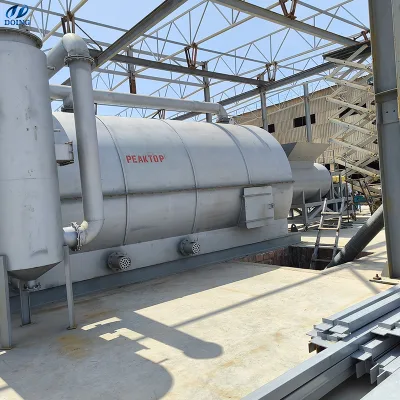 DOING New Automatic Batch Type Pyrolysis Machine Manufacturing Plant Converts Plastic Waste Diesel Fuel Oil PLC Engine High