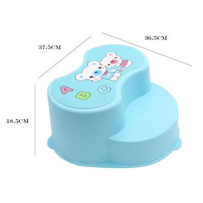 ANTI-SLIP PLASTIC 2 STEP STOOL for KIDS BATHROOM -CAN CHANGE the PRINTING