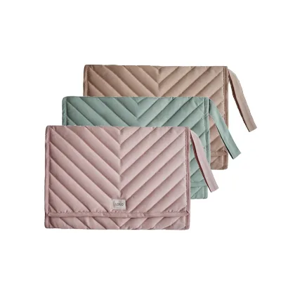 Quilting Customized Waterproof Cotton Multi-Purpose Portable Washable Soft Diaper Changing Mat Pad for Babies