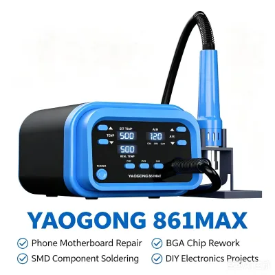 New Product 861MAX New Hot Air Gun Rework Soldering Station