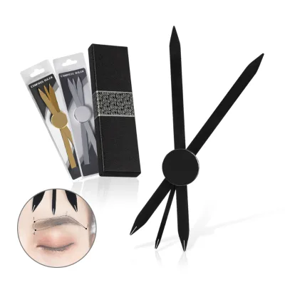 High Quality OEM Micro Accessories Wholesale Compass Eyebrow Ruler, Stainless Steel Permanent Makeup Eyebrow Ruler