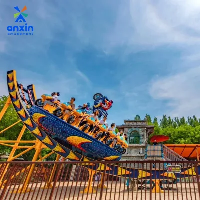 Outdoor Carnival Flying Moon Disk'O Coaster Ride Motorcycle Disco Turntable Thrilling Amusement Park Attraction Fiberglass