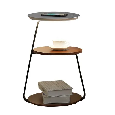 Modern Multi Function Wireless Charging LED Floor Lamp With Drawer