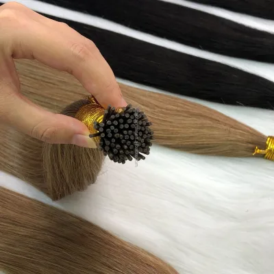 I Tip Human Hair Extension Dark Brown Prebonded 100% Remy I-Tip Hair Extensions Natural Remy I Tip Hair Extension