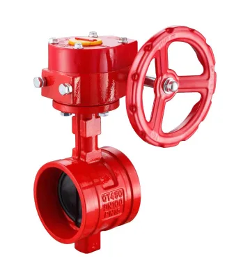 Factory Manual Fire Fighting Butterfly Valves Grooved Flanged Butterfly Valve Fire Fighting Butterfly Valve